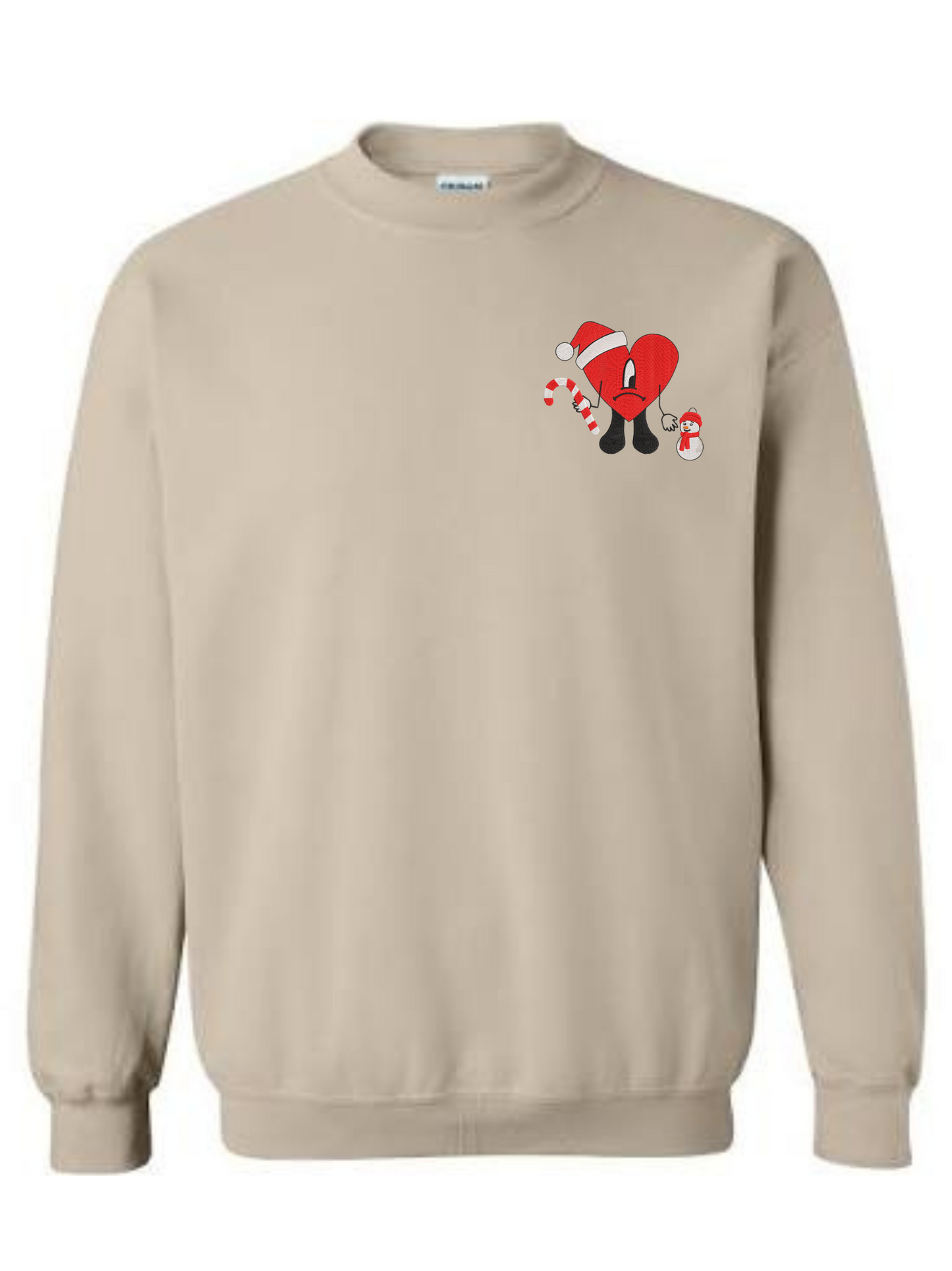 Candy Cane Benito Tiny - Embroidered Crewneck