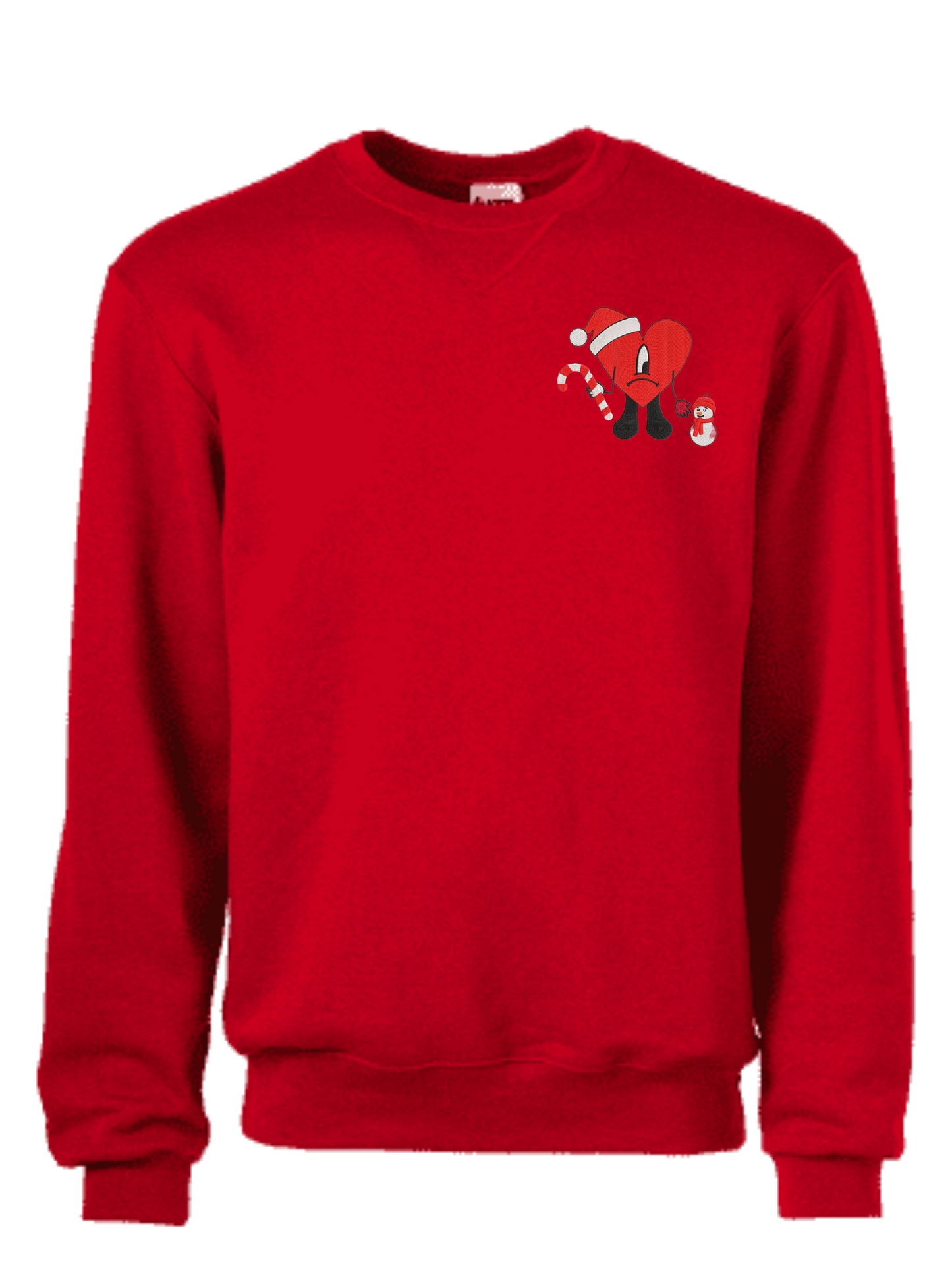 Candy Cane Benito Tiny - Embroidered Crewneck