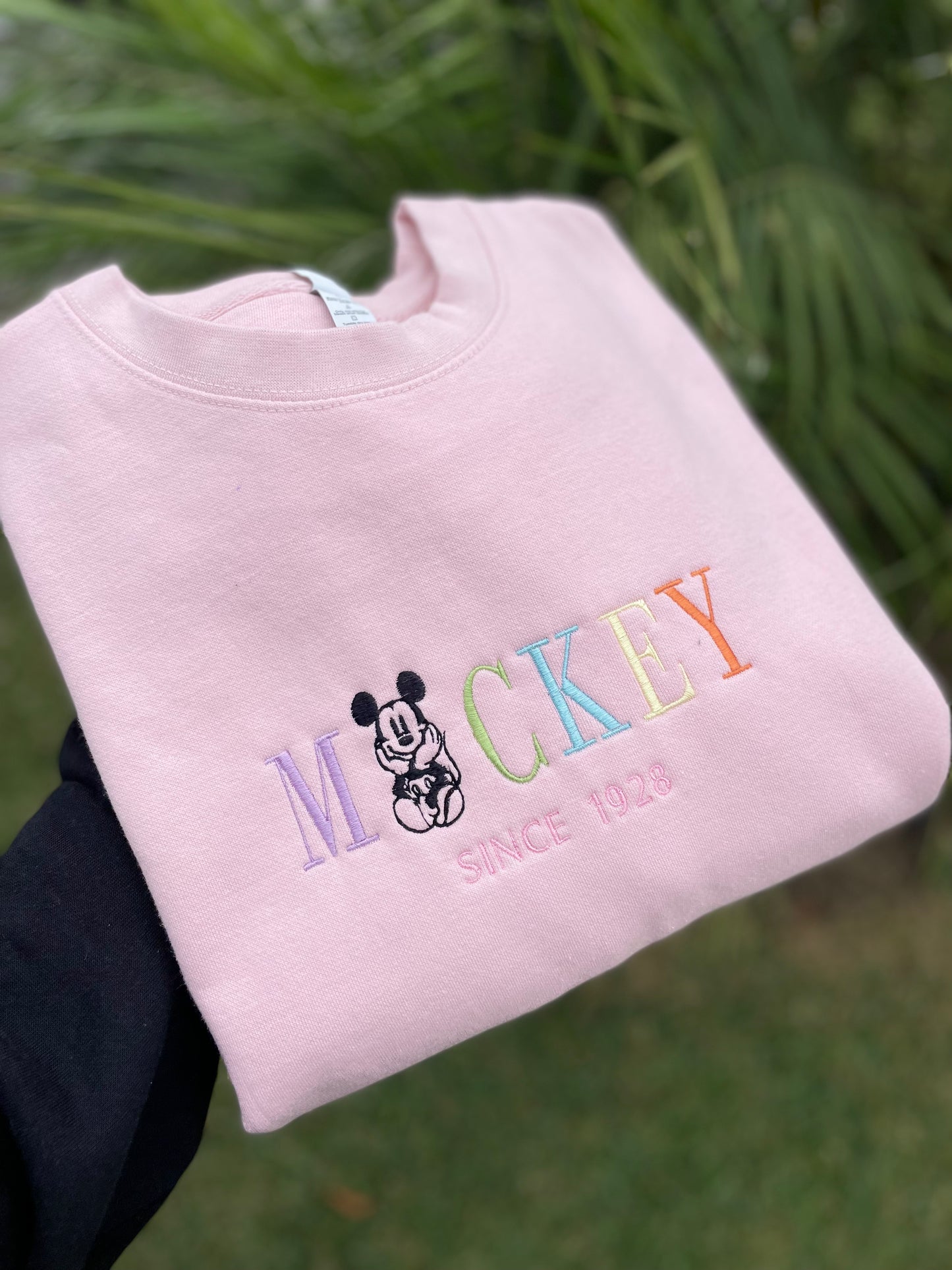 M Embroidered Creckneck