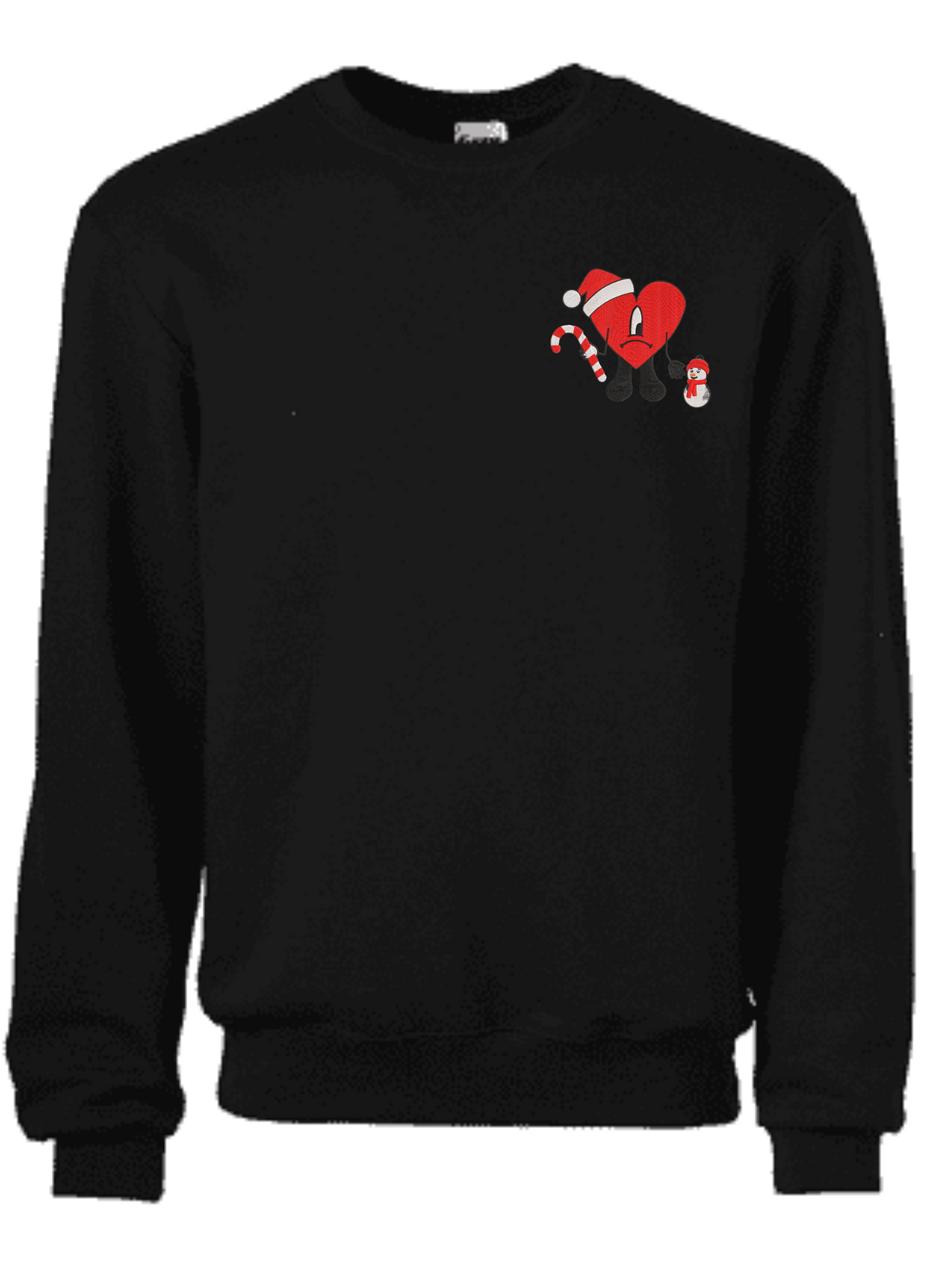 Candy Cane Benito Tiny - Embroidered Crewneck