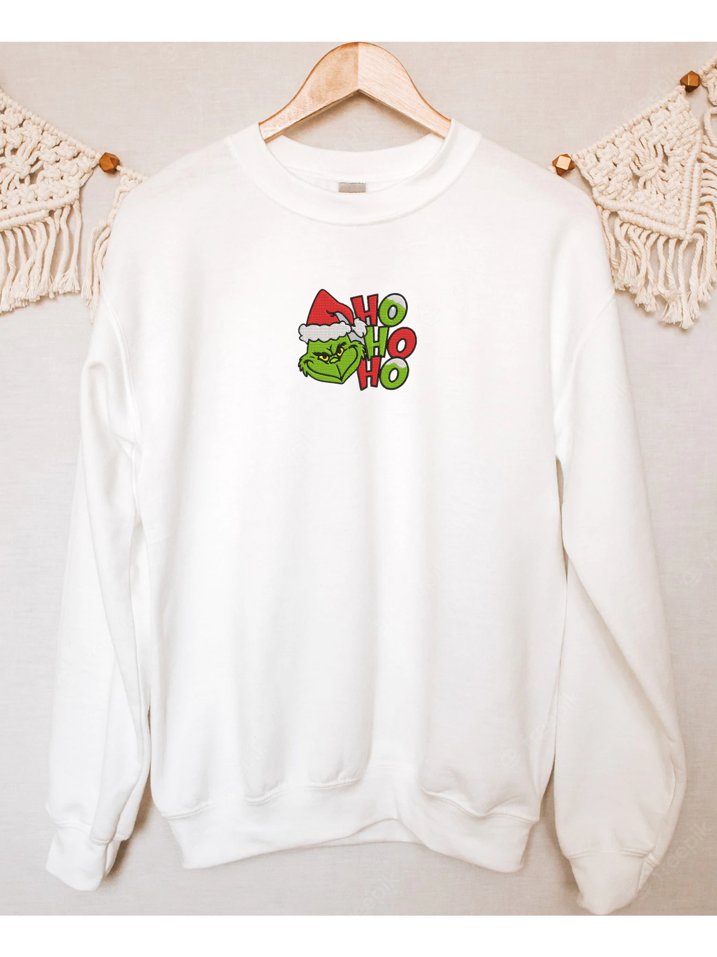 HoHoHo Grinch - Embroidered Crewneck