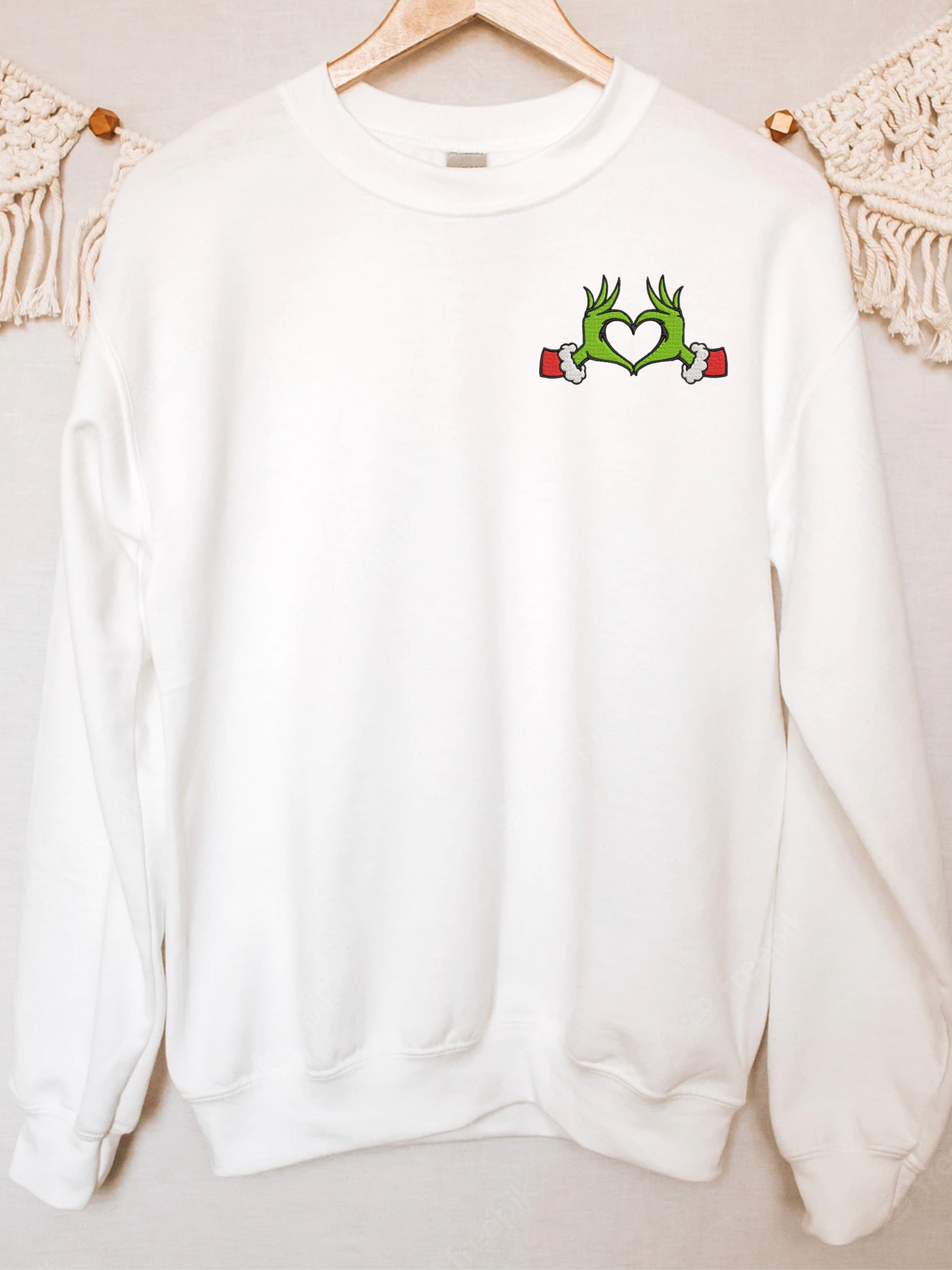 Grinch Love - Embroidered Crewneck